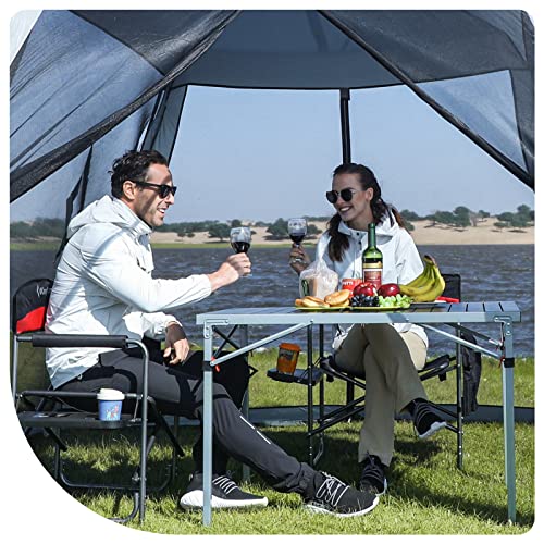KingCamp-Aluminum-Folding-Lightweight-Roll-Portable-Stable-Table-for-Camping-Picnic-Barbecue-Backyard-Party-Indoor-Outdoor-Oversize-Silver-Black
