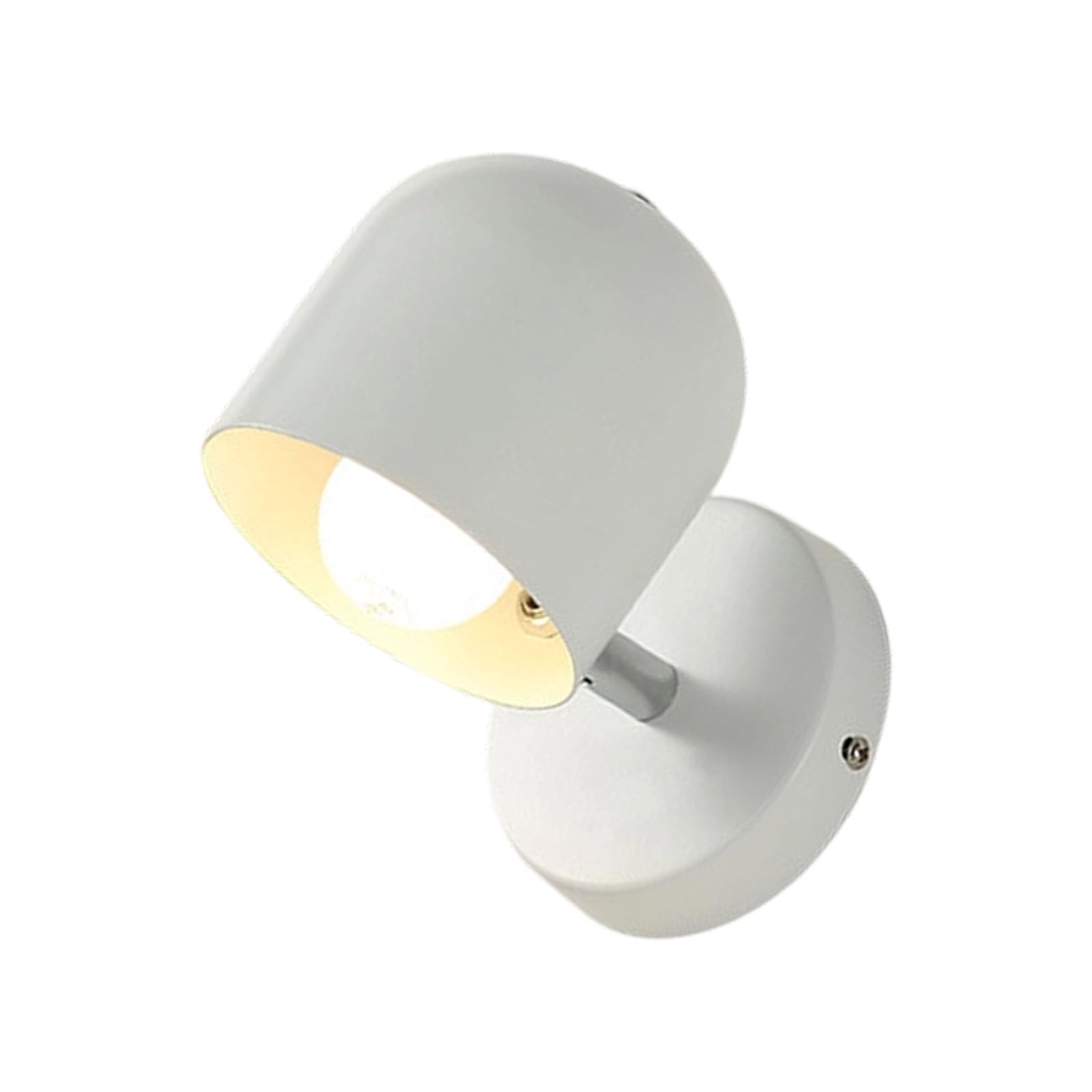 Hsioluted White Metal Shade Wall Sconce Light Bedroom Led Wall Lights Home Decoration Bedroom Bedside Lamp Metal Shade Sconce Light