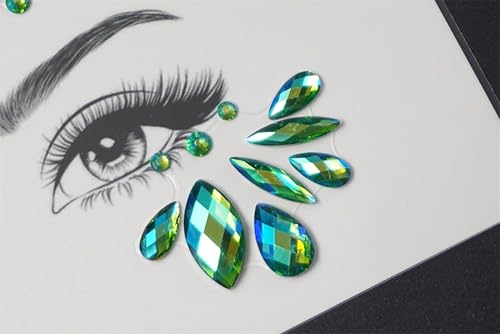 Miniatura 4 de Gemas faciales para festivales, calcomanías de Halloween, diamantes de imitación para maquillaje, accesorios de festival, calcomanías para la cara,
