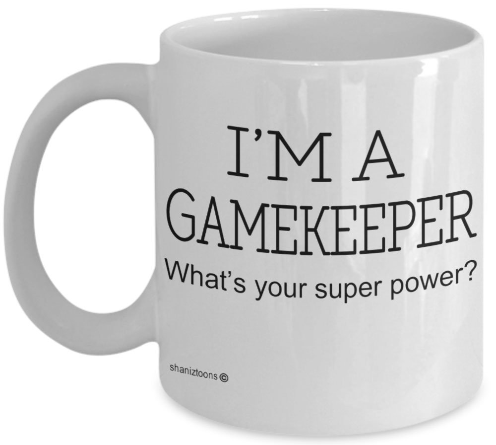 Shaniztoons White Gamekeeper Funny Gift Mug