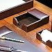 Dacasso Dark Brown Bonded Leather Memo/Note Holder for Desktop - Executive Decor & Office Organization Essential