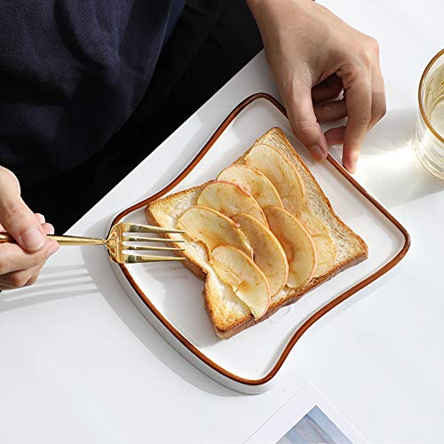 Image of Beyond Homes Ceramic Breakfast Plates, 18cm, Set of 2 | Microwave & Dishwasher Safe Platter Plates for Serving | Dessert & Snack Plates| Modern Kitchen Dinnerware for Daily Use & Gifting (White)