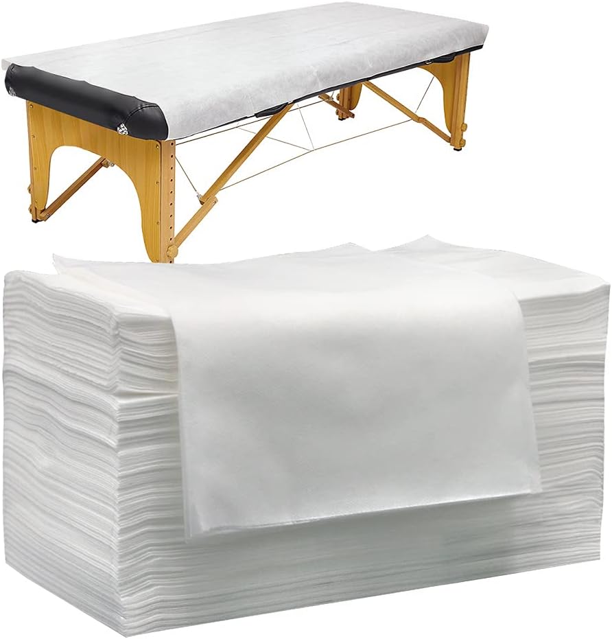 Luriseminger 100Count Disposable Massage Table Sheets Covers Disposable