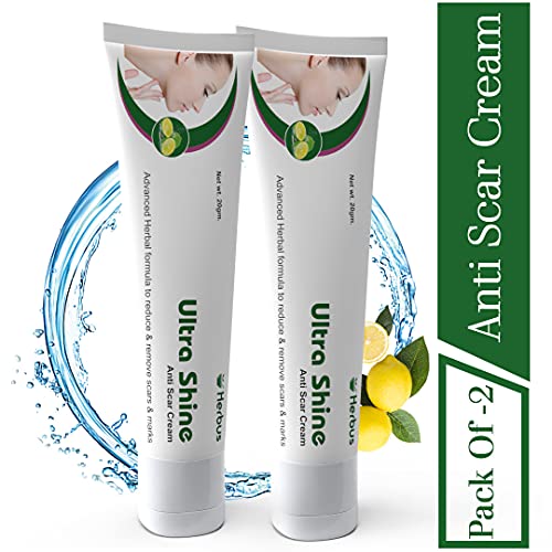 Image of Ultra Shine Advanced Herbal Anti Scar Face Cream Reduce & Remove Scar Marks, For Blemish, Pigmentation,Whitening Moisturizing,Skin Care Pimple Removal Cream - Pack Of 2