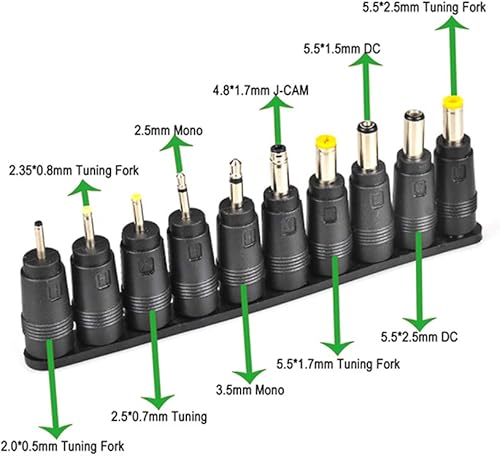 Miniatura 4 de aceyoon 38 Uds Universal Laptop DC Adaptador de Alimentación Consejos 0.217 in x 0.083 in DC Adaptador de Alimentación Kits Conector para Thinkpad