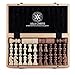 Produktbild A&A 38cm hölzerne klappbare Schach & Dame Set / 7.6cm König Höhe Staunton Schachfiguren - Buchenkiste Box mit Ahorn & Nussbaum Intarsien