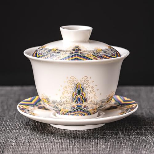 LEEDJUINE Mutton-fat Jade Ceramics - Juego de té de Kungfu blanco (150 ml), color blanco