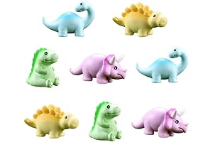 8-Piece Resin Dinosaur Cake Toppers: Miniature Dinosaur Figurines for Playful Imaginations