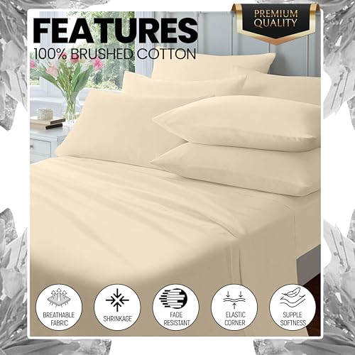 OLIVIA ROCCO Flannelette Fitted Sheets Super Soft Brushed Cotton Bed Sheet Thermal Warm Cosy Breathable Hypoallergenic Extra Deep Luxury Bedding - Image 2