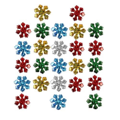 CIMAXIC Mini Snowflakes Decals 200pcs Christmas Snowflake Decorations Elegant Xmas