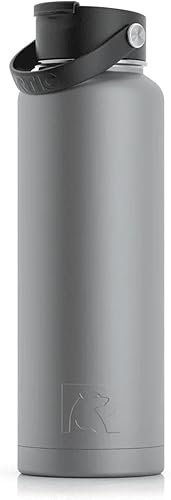 RTIC Botella aislada al vacío de 40 onzas aislamiento de doble pared de acero inoxidable sin BPA reutilizable a prueba de fugas para agua bebidas