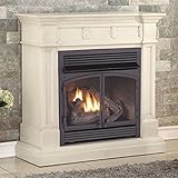 Duluth Forge FDF400RT-ZC Dual Fuel Ventless Fireplace-32,000 BTU, Remote Control, Antique White
