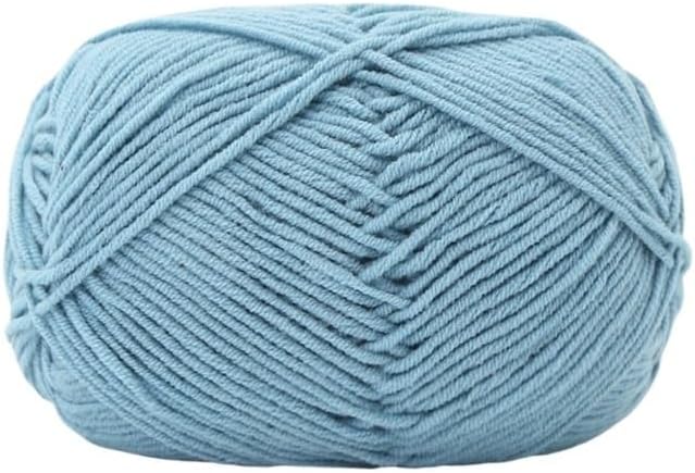5 Rolls 4-Ply Cotton Acrylic Blend Yarn for Crocheting 2.2mm 40g(32)