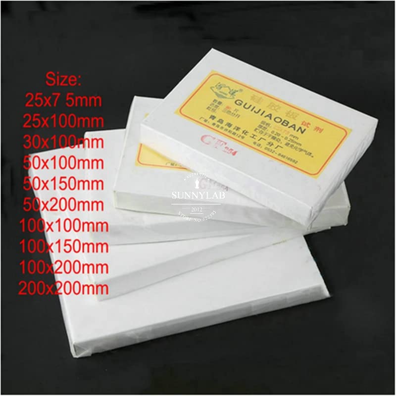 Placa de Gel de sílice for cromatografía en capa fina Lab GF254, losa de vidrio TLC que contiene placa de Gel de sílice for desarrollo de Color fluorescente(50x150mm 20pcs)