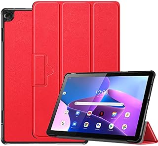 ATOOZ Case for Lenovo Tab M10 (3rd Gen) 10.1 inch 2022, With Auto Sleep/Wake Protective Folio Case Cover for Lenovo M10 3rd gen (TB328FU /TB328XU) Tablet (Red)