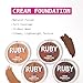 Ruby Kisses 3D Face Creator Cream Foundation & Concealer, 12 Hours Long Lasting, Medium to Full Coverage, Non-Greasy, Ideal for Makeup & Contour Palette (Level 15)