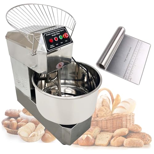 Comparison: Best Commercial Mixer For Bread Dough 11 BREVELTION 40QT Commercial Dough Mixer, 1800W Electric Dough Kneading Bread Maker Machine Professional Stainless Steel Stand Mixer, Dual Action and Dual Speed, for Bakeries Pizzerias