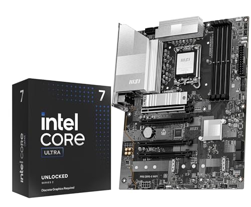 Image of MICRO CENTER CPU Motherboard Combo - Ultra 7 265KF Desktop Processor 20 cores up to 5.5 GHz with Pro Z890-S WiFi lga 1851 Motherboard