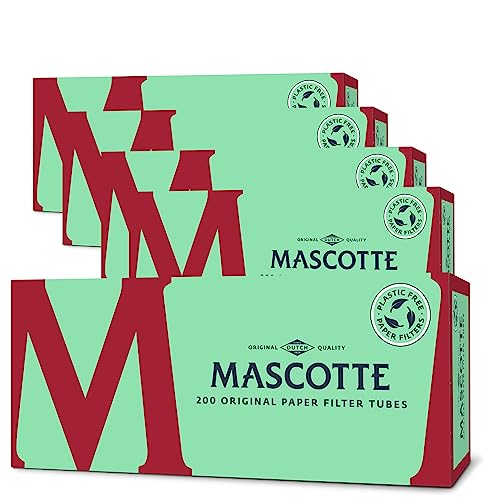 Mascotte Original Tube a Cigarette | 200 x 5 boite a cigarette | Filtre cigarette en papier 8 mm | Tubes à cigarettes sans plastique| 1000 tubes cigarette