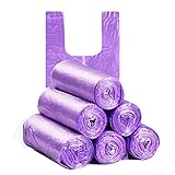 KSFBHC Verdicken Müllsäcke Weste Stil Aufbewahrungstasche für Küche Home Bath Müll Trash Tasche (Color : Purple, Number of Pics : 100pcs)