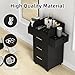 4ever2buy Rolling Salon Station for Hair Stylist, Salon Trolley Cart with with Wheels, Hair Stylist Beauty Barber Station, 6 Hair Dryer Holders & 3 Drawers, Black and Gold