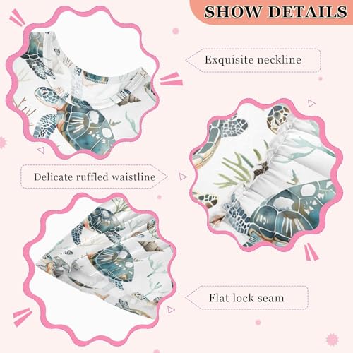 Sleeveless Summer Dress Flower Purple Tile Pattern Girls Skirt Dresses3