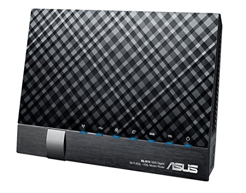 ASUS DSL-N17U - Router inal�mbrico N300 Gigabit (VDSL/ADSL 2+, 2 x USB 2.0, Soporte 3G/4G), Negro