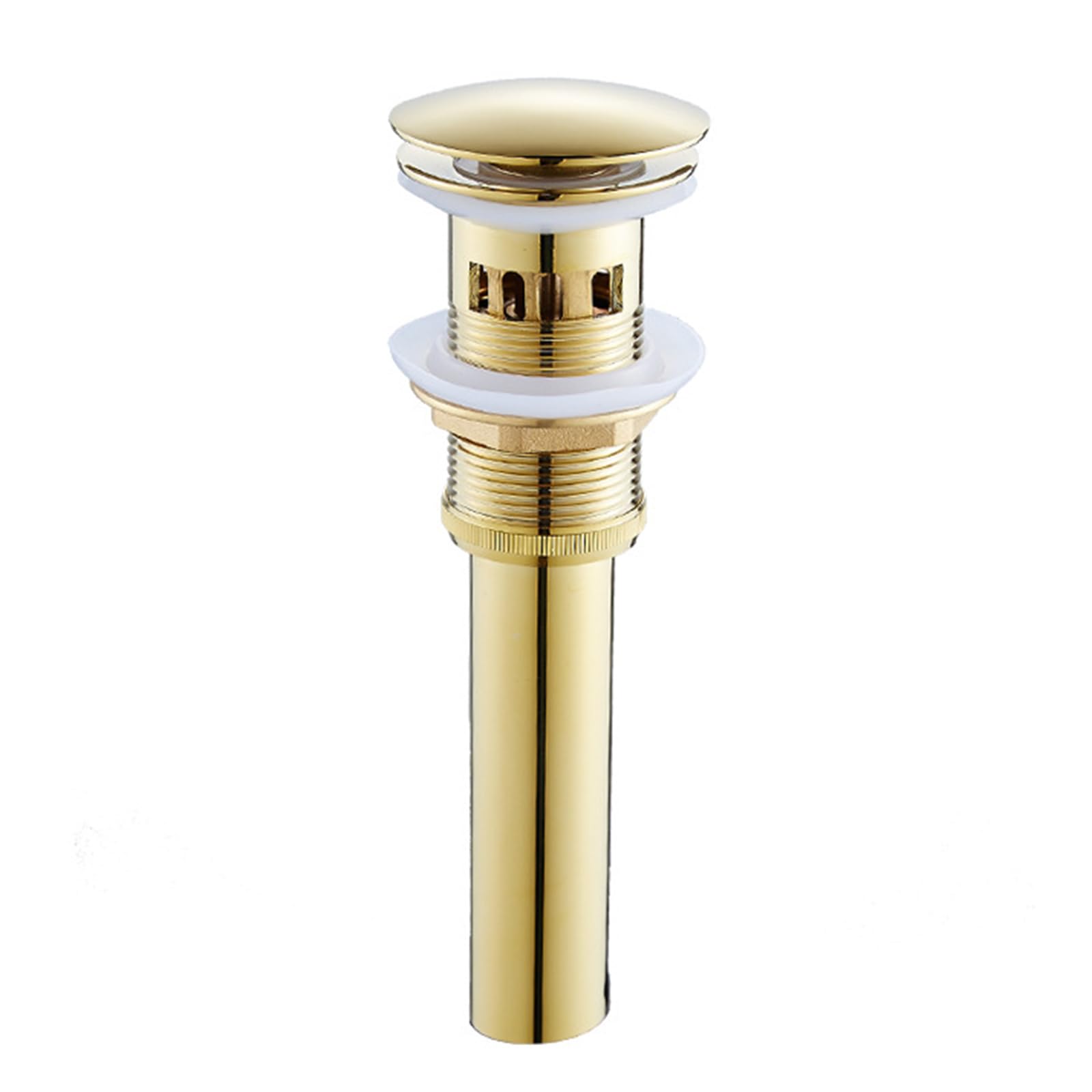 Piletta Bidet Click Clack, Oro, Piletta di Scarico Lavandino, Piletta Click Clack Universale, Rubinetto Tutto in Rame,Oro,Ci Sono dei Buchi