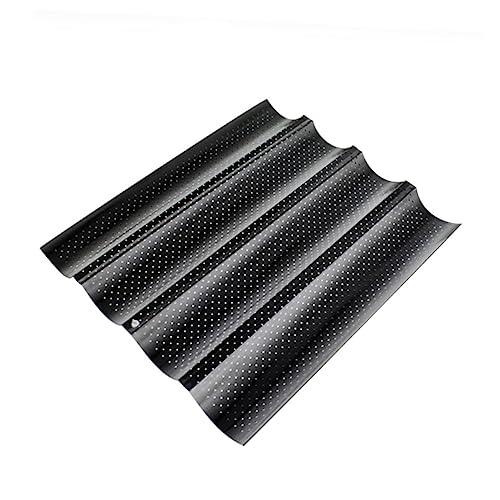 FUNOMOCYA French Bread Baguette Mold Non-stick Baking Pan 4-slot Kitchen Baking Carbon Steel Pan Household Baking Tray