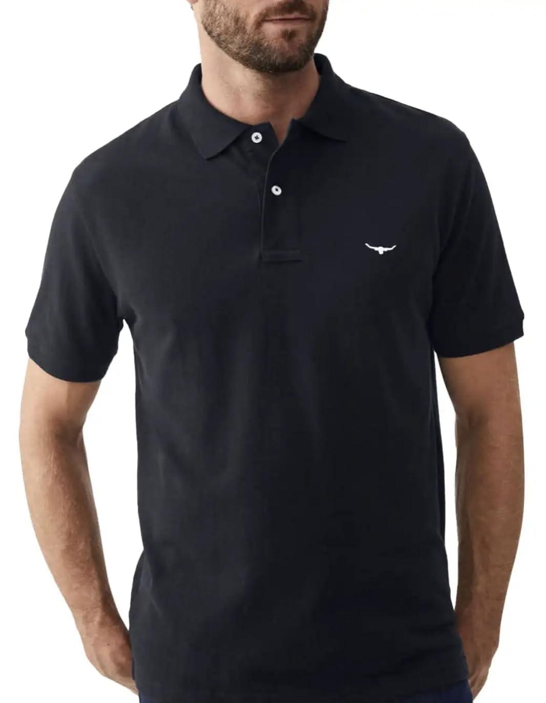 RM Williams Mens Rod Polo Shirt (UK, Alpha, XL, Regular, Regular, Navy)