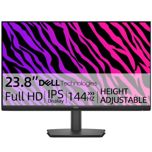 Image of Dell 24 inch FHD 144Hz Monitor, Height Adjustable, IPS LCD Monitor, 1ms MPRT, FreeSync, Ultra Thin bezels, 1000:1, Anti Glare, Low Blue Light, Flicker Free, VESA 2 x HDMI, Black