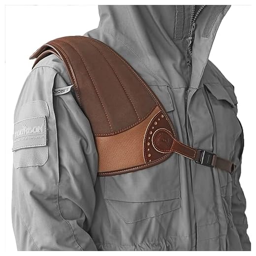 TOURBON Shooting Recoil Shields Shotgun Rifle Right Shoulder Pads Adjust to Fit Recoil Reduction - Canvas and Leather