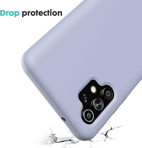 Miniatura 5 de Funda para Samsung Galaxy A32 5G no compatible con A32 4G, funda de silicona líquida con forro de microfibra grueso, diseño a prueba de golpes,