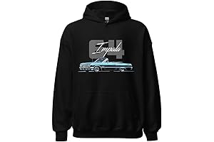 1964 Chevy Impala Classic Car Hoodie: Lowrider Style in Blue