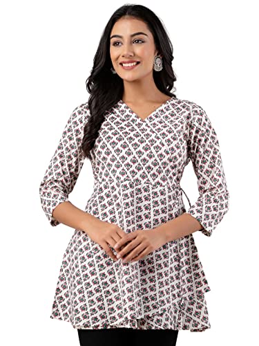 Image of feranoid Women Cotton Angrakha Kurti