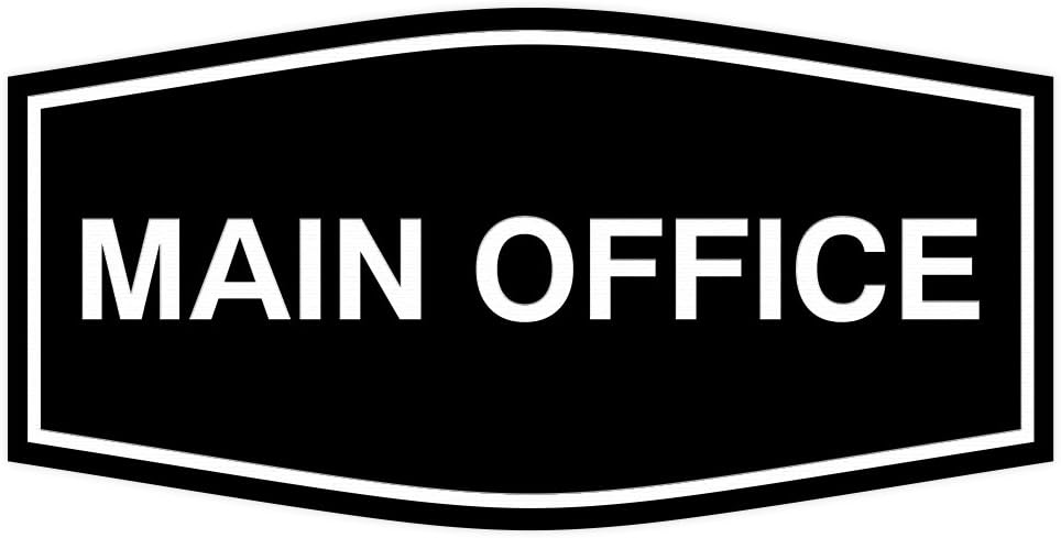 Fancy Main Office Sign (Black) - Large