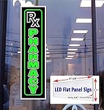 Rx Pharmacy Led Light box window Sign 48'x12'