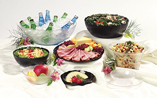Carlisle-FoodService-Products-Petal-Mist-Plastic-Bowl-9-Inch-Diameter-for-Catering-Buffets-Restaurants-Polycarbonate-Pc-24-Quarts-Clear-Pack-of-12