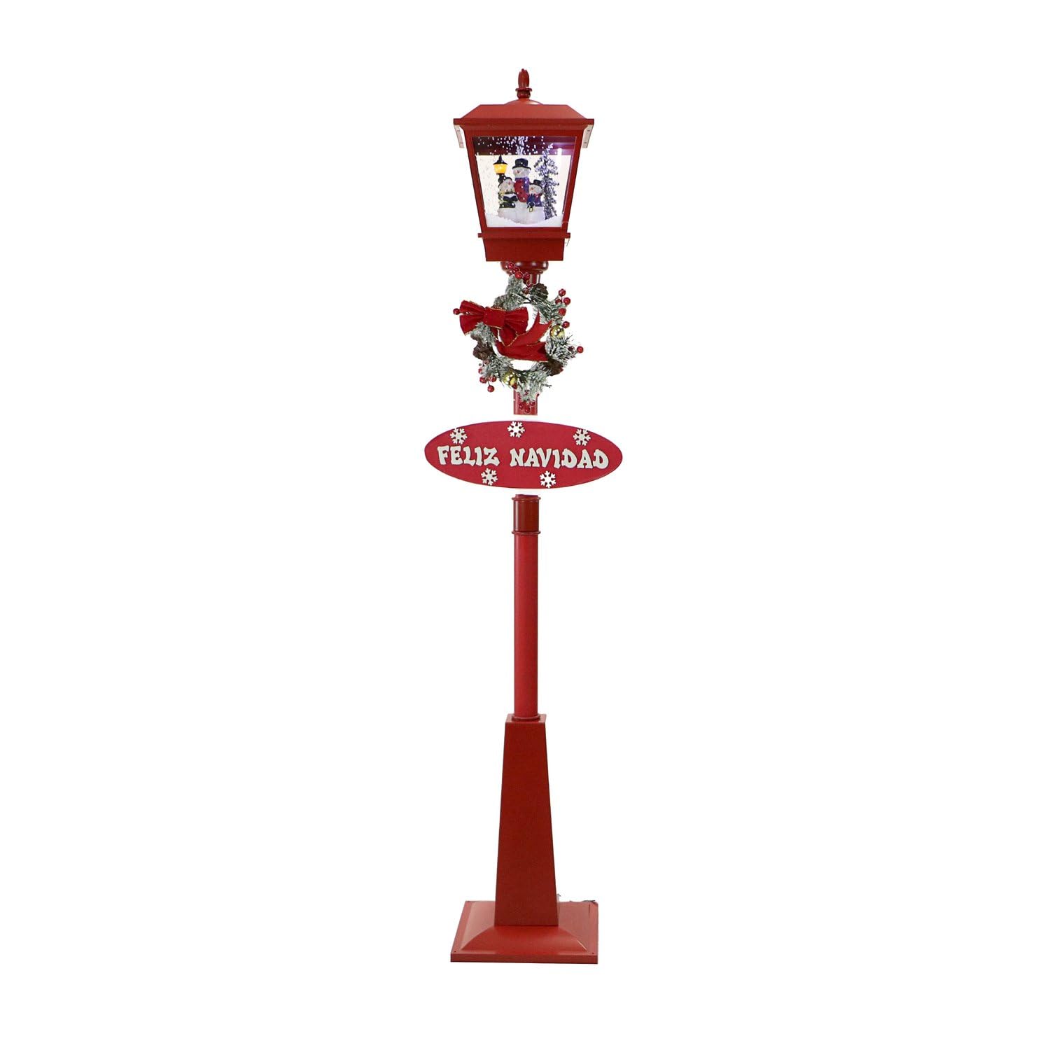 71-in Musical Snowy Christmas Street Lamp