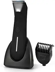 Pelos pubianos pessoais de pele sensível, paisagem/biquíni elétrico, aparador de virilha à prova d'água para pelos corporais, leve, tamanho de viagem, 6 precisões, com base de carregamento