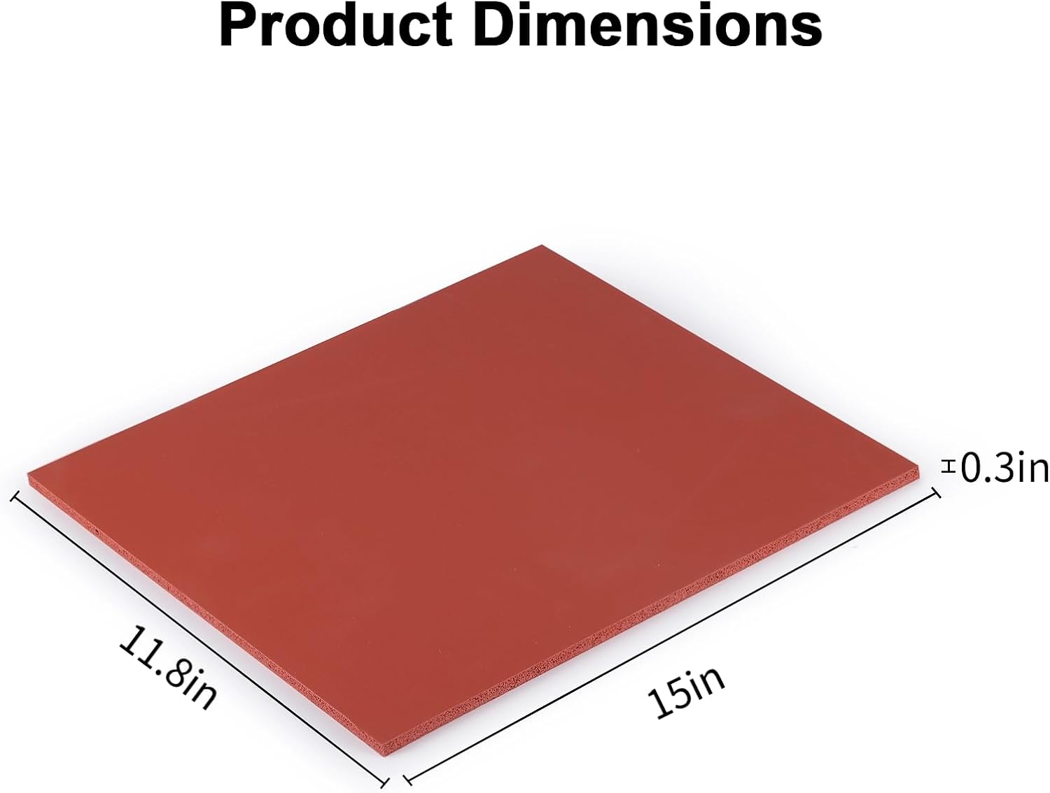 15 x 12 Inches Silicone Heat Press Mat Pad, 0.3” Thickest Silicone Pad for Heat Press Machine, Flat Heat Transfer Press Replacement Pad