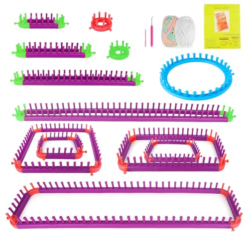 Kit de Tricot,ilauke Métier à Tisser en Plastique DIY avec 1 Cadr...