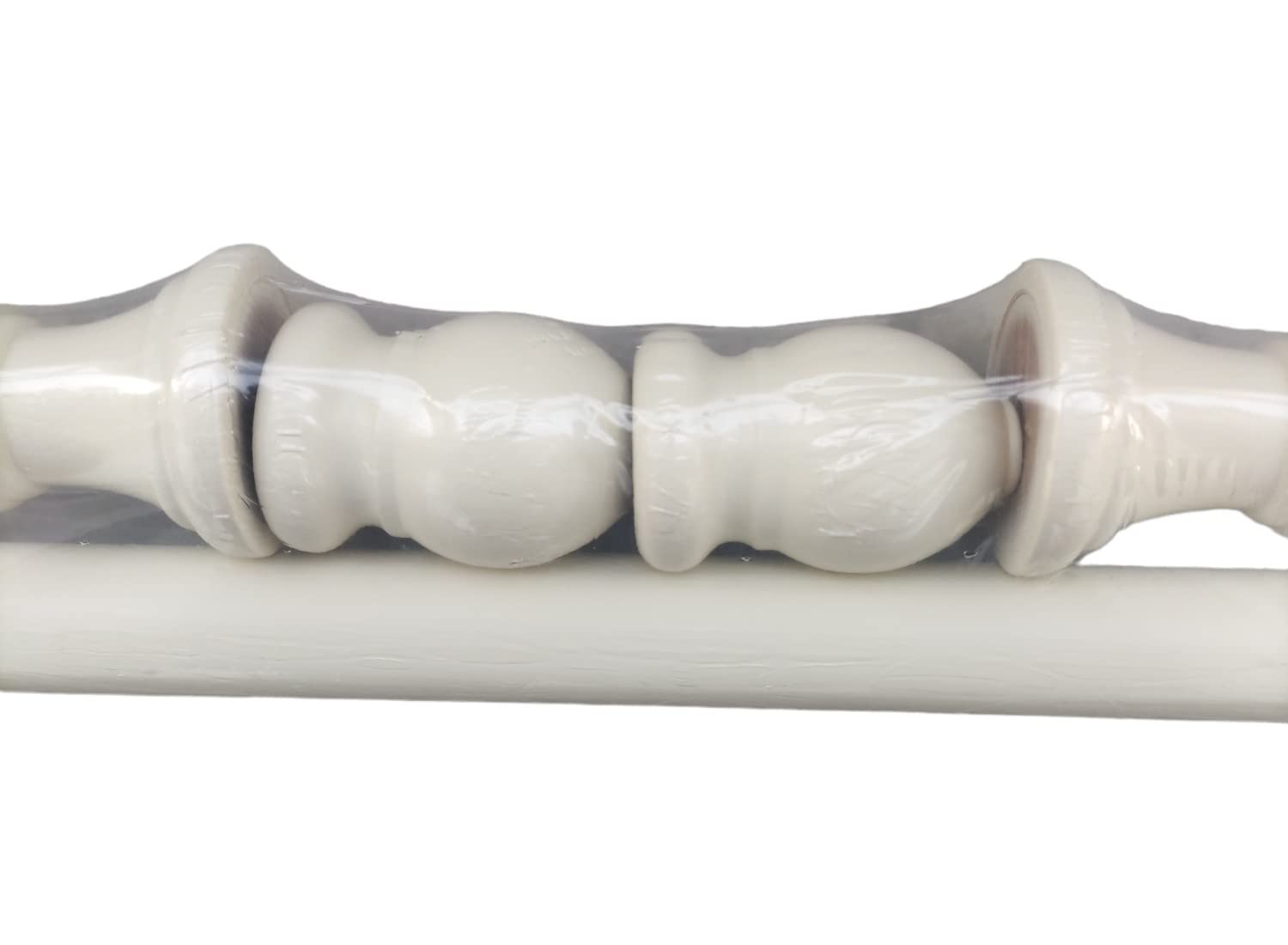 Generico Bastone per Tende in Legno Diametro 23mm con Anelli terminali e staffe 200cm