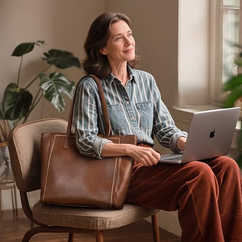 Sac cabas cuir véritable befen pour ordinateur 15,6 pouces