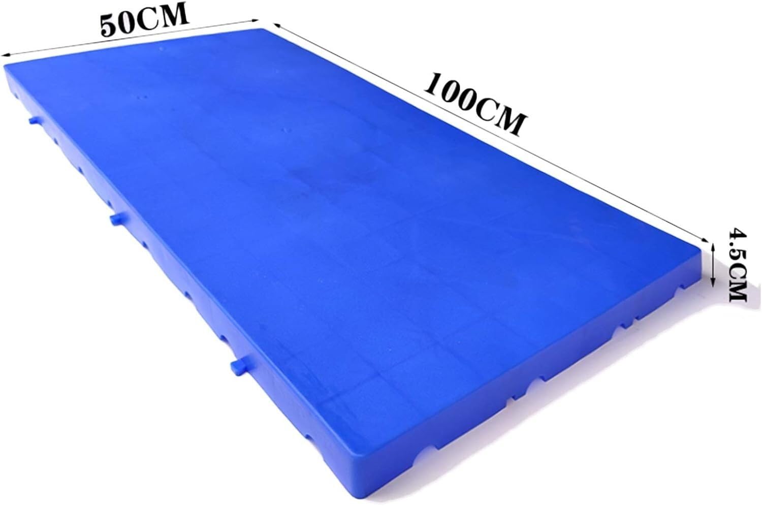 Pallet in plastica leggera per interni ed esterni, resistente all'umidità, resistente all'usura, ideale per balcone e giardino (blu, 60 x 30 x 3 cm), 1 pezzo