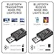 USB Bluetooth Sender Audio Tv Bluetooth Adapter, 2-In-1-Bluetooth Sender Empfänger Bluetooth Adapter Bluetooth Transmitter mit Klinke 3,5, für/Tv/Pc/Auto/Lautsprecher/Kopfhörer/Heimstereo