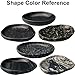XIOFU Natural River Stone Reptile Food Bowl - Handmade Pebble Dish for Reptiles, Amphibians, Hedgehogs, and Small Pets - Unique Size, Shape & Color - Water & Food Bowl (Black)