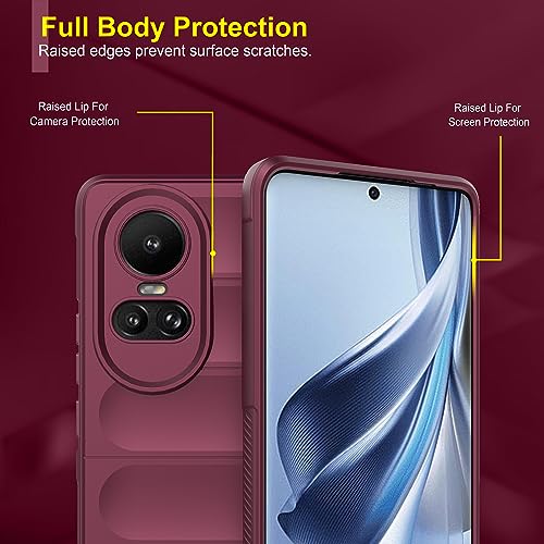 Image of amazon basics Back Case Cover for Oppo Reno 10 5G | Compatible for Oppo Reno 10 5G Back Case Cover | Liquid Silicon Magic Case for Oppo Reno 10 5G with Camera Protection | Plum