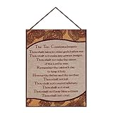 Manual Inspirational Collection 13 X 18-Inch Wall Hanging with Frame, Ten Commandments