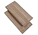 Microfiber Kitchen Towels - Super Absorbent, Soft and Solid Color Dish Towels, 8 Pack (Stripe Designed Brown and White Colors), 26 x 18 Inch